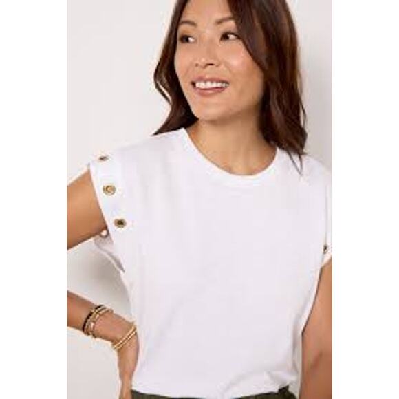 NATION Los Angeles Oran Grommet Muscle Tee Tank Top w Grommets Size Large L Top - Picture 6 of 7